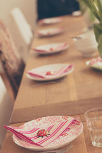 Close-up of food on table