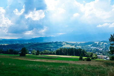 Scenic view of landscape against sky