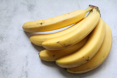 High angle view of yellow fruit on table