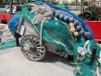 Fishing net on boat