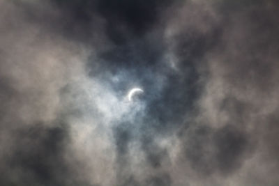 Low angle view of moon in sky