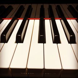 Close-up of piano keys