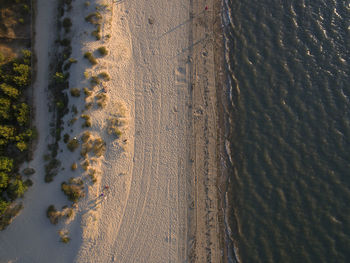 Aerial view of idyllic beach from france