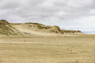 Scenic view of desert against sky