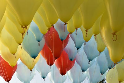 Low angle view of hot air balloon