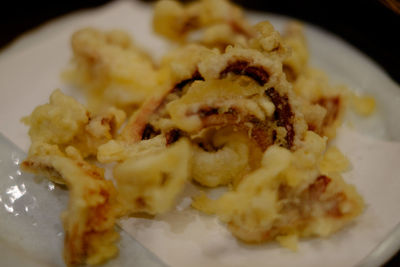 Close-up of food served in plate