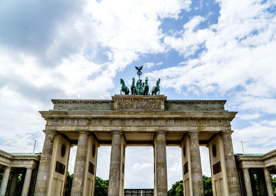 Low angle view of a statue