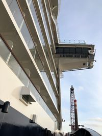 Low angle view of modern building against sky