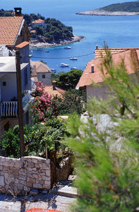 View of town by sea