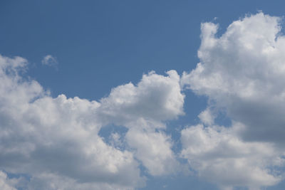 Low angle view of clouds in sky