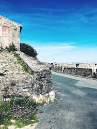 Building against blue sky
