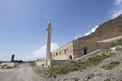 Low angle view of historical building against sky