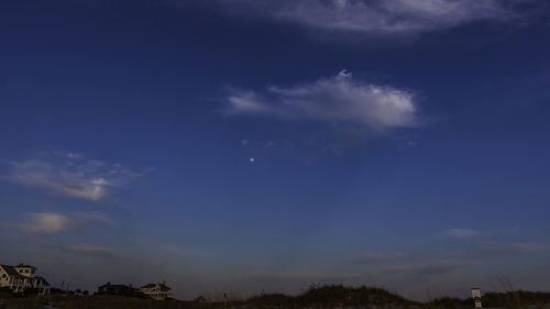 Low angle view of cloudy sky during sunset