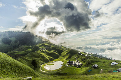 Parashar lake, mandi during monsoons