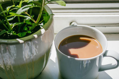 Close-up of tea on table