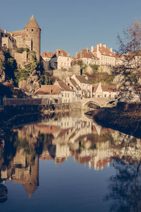 Medieval village of semur-en-auxois in france