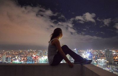 Cityscape against clear sky