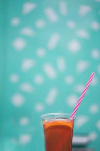 Close-up of drink on glass