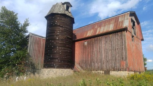 Low angle view of building against sky