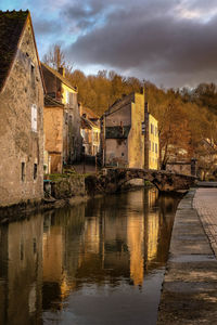 Reflection of buildings in water