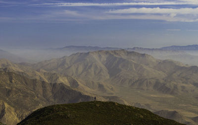 High angle view of landscape against sky