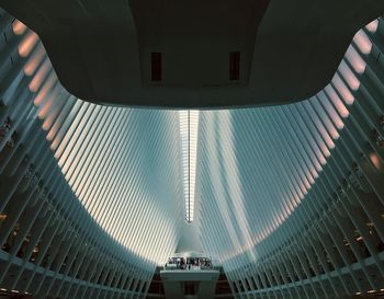 Low angle view of illuminated ceiling in building
