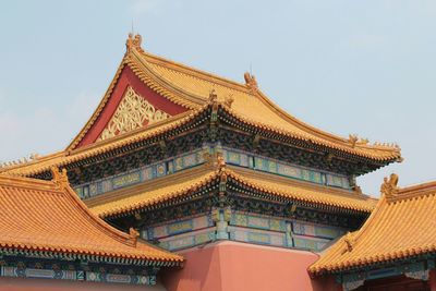 Low angle view of temple