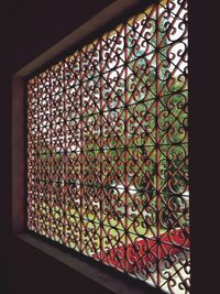 Close-up of glass window