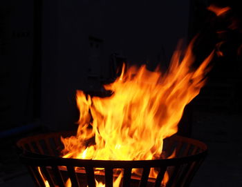 Close-up of bonfire