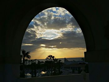 Cloudy sky at sunset