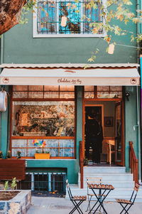 Entrance of building