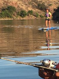 Reflection of trees in water