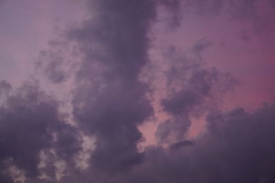 Low angle view of cloudy sky