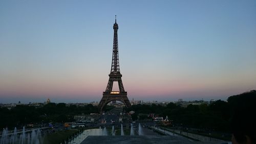 View of eiffel tower at sunset - paris