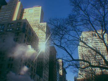 Low angle view of buildings in city