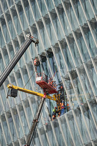 High angle view of construction site