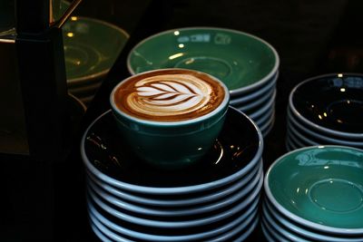 Close-up of coffee in cup