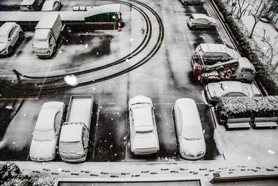 Cars in parking lot