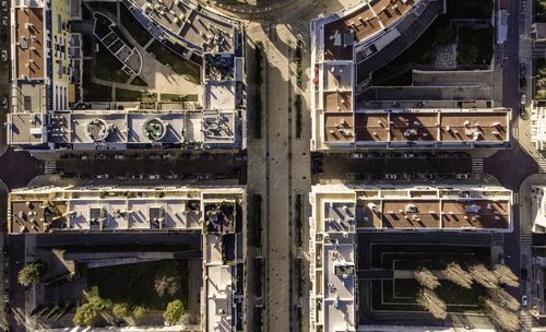 High angle view of old abandoned building