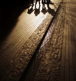 Shadow of people on floor