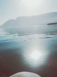 Scenic view of sunset over river