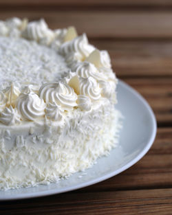 Close-up of cake on table