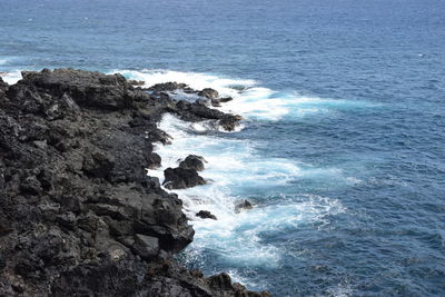 Rock formation on sea shore