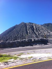 Scenic view of mountain against clear sky