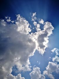 Low angle view of clouds in sky