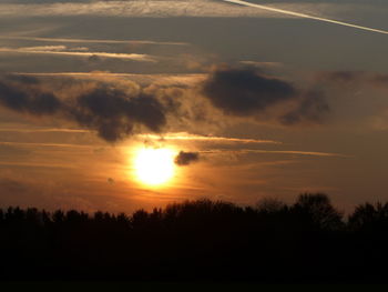 Scenic view of sunset over landscape