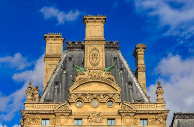 Low angle view of historic building against sky