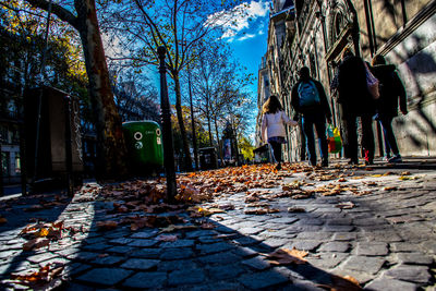 People walking on footpath