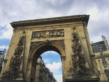 Low angle view of historical building