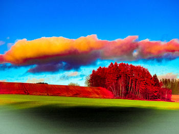 Scenic view of multi colored landscape against sky